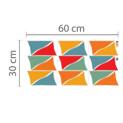 Walplus Party Flags Kids Sticker PVC Multicoloured - 4