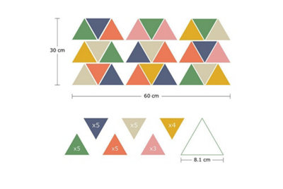 Walplus Party Triangles Kids Sticker PVC Yellow