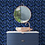 Walplus Pearl Noir Blue Jewel Mosaic Wall Metallic Tile Sticker Set Multipack 120Pcs