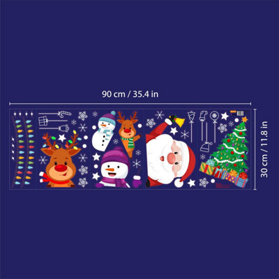 Walplus Peeking Santa And Friends Window Clings Rooms Décor - 4