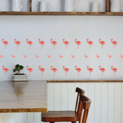Walplus Pink Flamingos Kids Sticker PVC Amber