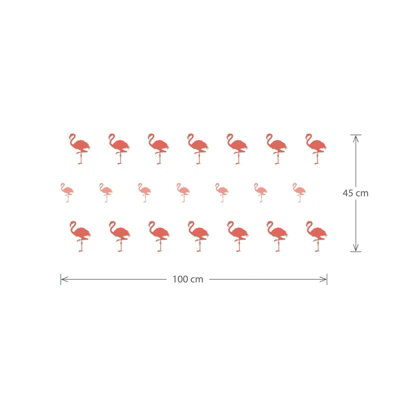 Walplus Pink Flamingos Kids Sticker PVC Amber - 4