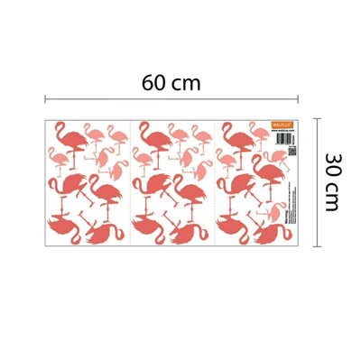 Walplus Pink Flamingos Kids Sticker PVC Amber - 5