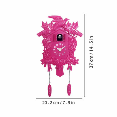 Walplus Pink Vinatge Wall Clock Cuckoo - 7