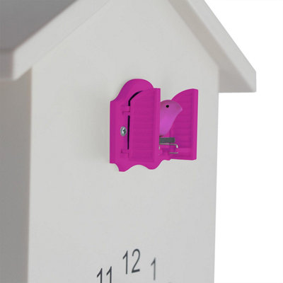 Walplus Pink Window Wall Clock Cuckoo - 3