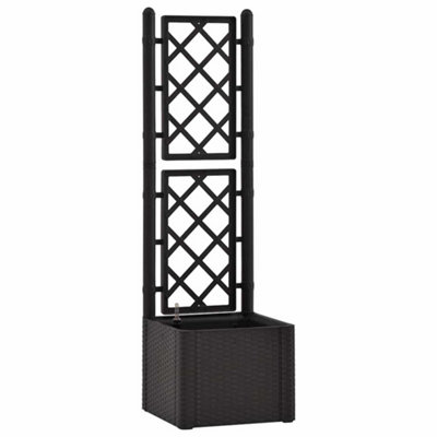 WALPLUS Plastic Garden Planter with Trellis Self-Watering 35 L