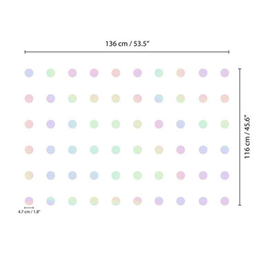 Walplus Polka Dots Holographic X 5 Kids Sticker Aluminium Film Silver - 5