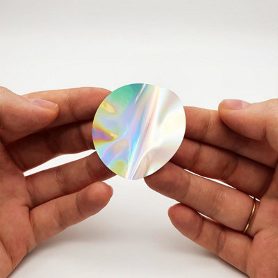 Walplus Polka Dots Holographic X 5 Kids Sticker Aluminium Film Silver - 7
