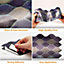 Walplus Purple Shade Leaf Tile Stickers 2D Multipack 24Pcs