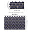 Walplus Purple Shade Leaf Wall 2D Tile Stickers 12 Pcs