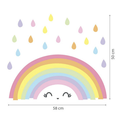 Walplus Rainbow Kids Sticker PVC Multicoloured - 3