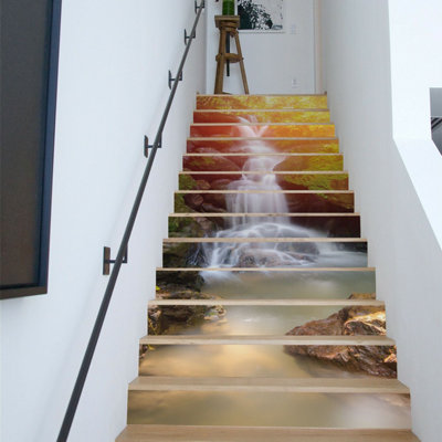 Walplus Rainforest Waterfall Home Decor Stairs Stickers, Decals, DIY ...