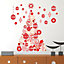 Walplus Red Christmas Tree Wall Stickers Living room DIY Home Decorations