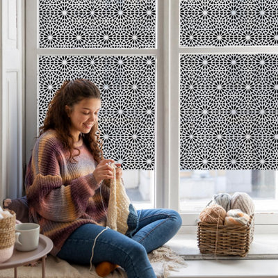Walplus Rhombus Pattern Window Privacy Film Windows Clings - 4