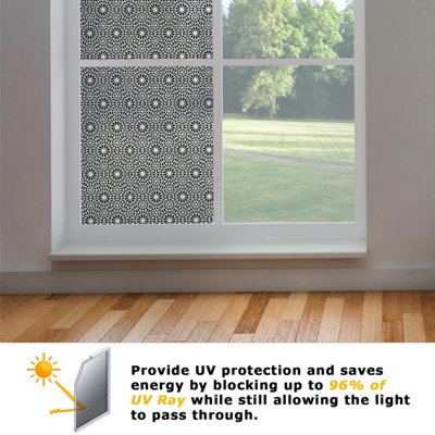 Walplus Rhombus Pattern Window Privacy Film Windows Clings - 6