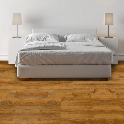 Walplus Rusty Brown Wood Look Vinyl Flooring 15 pcs