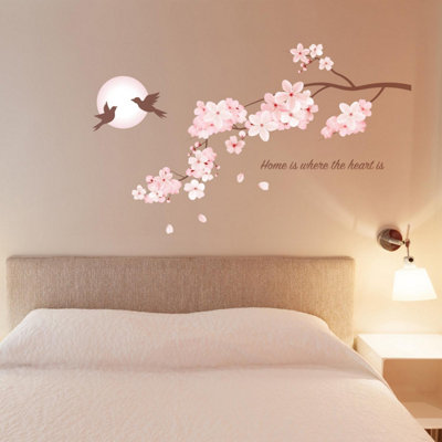 Walplus Sakura Night Kids Sticker PVC Pink