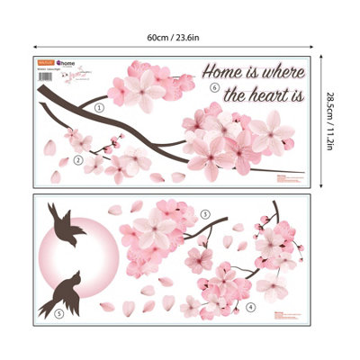 Walplus Sakura Night Kids Sticker PVC Pink - 5