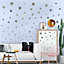 Walplus Silver Metallic Dots Home Decor, Nursery Decor, Big Wall Decor, Wall Stickers Kids Sticker PVC Silver