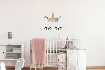Walplus Sleeping Unicorn Kids Sticker PVC Pink - 4
