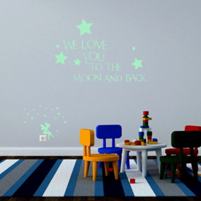 Walplus Sprinkle Fairy Stars And Letters Stars Glowing Vinyl Wall Sticker Decorations