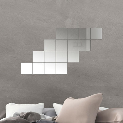 Walplus Square Mirror Wall Art 16pcs