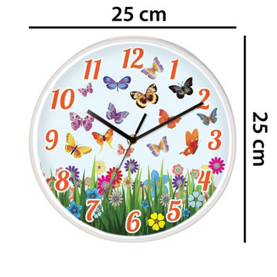 Walplus Summer Day Children Wall Clock - 25 cm / 9.8 in - 3
