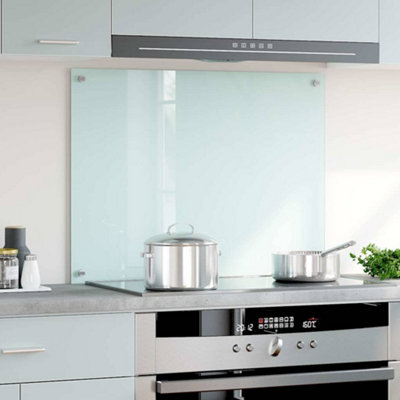 WALPLUS Tempered Glass Kitchen Splashback Heat Resistant Easy Clean ...
