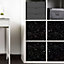 Walplus Terrazzo Holographic Glitter Black Metallic Tile Stickers Multipack 96Pcs