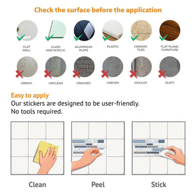Walplus Terrazzo Silver Touch 2D Peel and Stick Wall Tiles Sticker Adhesive Stick on Tiles for Backsplash 24Pcs 28.5x14 cm
