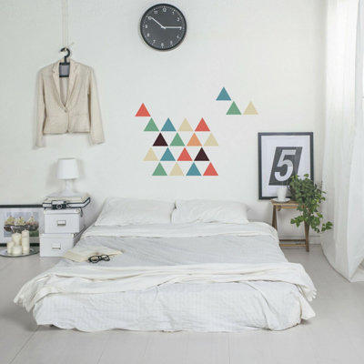 Walplus Triangles Kids Sticker PVC Multicoloured | DIY at B&Q