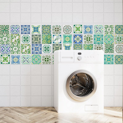 Walplus Turkish Green Mosaic Tile Stickers PVC Price Comparisons | Compare The Build