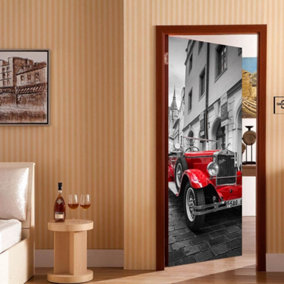 Walplus Vintage Car Door Mural Self-Adhesive Decoration Decals Living Room Diy X 2 Packs