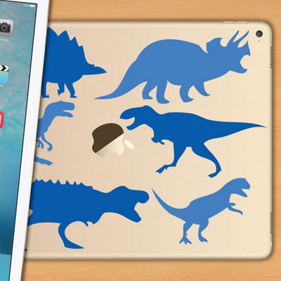 Walplus Vinyl Wall Stickers Decals - Diy - Blue Dinosaurs Shapes Kids Sticker - 6