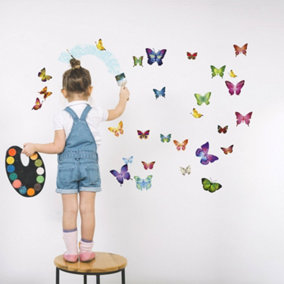 Walplus Wall Sticker Colourful Butterflies Kid Art Home Decoration Decals Diy Kids StickerPVCmix
