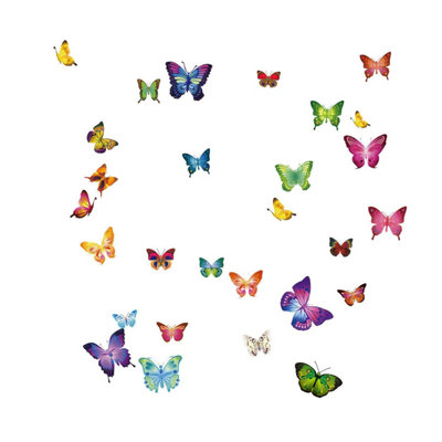 Walplus Wall Sticker Colourful Butterflies Kid Art Home Decoration Decals Diy Kids StickerPVCmix - 3