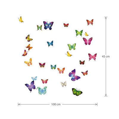 Walplus Wall Sticker Colourful Butterflies Kid Art Home Decoration Decals Diy Kids StickerPVCmix - 4