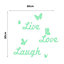 Walplus Wall Sticker Glowing Live Laugh Love Quote Decals Art Home Decorations