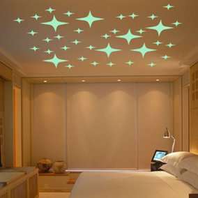 Walplus Wall Sticker Glowing Starry Night Decals Art Bedroom DIY Home Decoration Glow in Dark Stickers Stock Clearance
