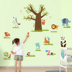 Walplus Wall Stickers Children'S Zoo In My Room Decal Paper Art Home Decoration Kids Sticker PVC Multicoloured