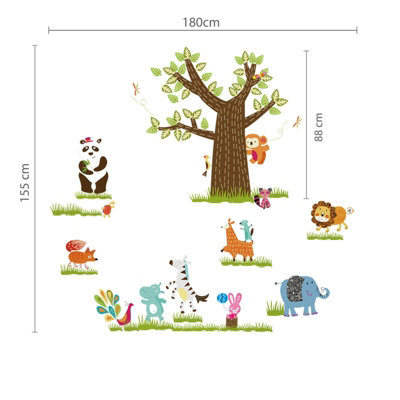 Walplus Wall Stickers Children'S Zoo In My Room Decal Paper Art Home Decoration Kids Sticker PVC Multicoloured - 3