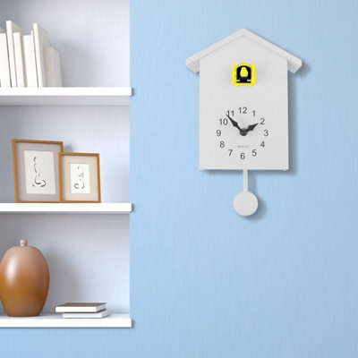 Walplus White Cuckoo - Yellow Window Wall Clock Cuckoo Home Décor