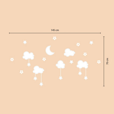 Walplus White Sky Baby Sleep Kids Sticker PVC - 6