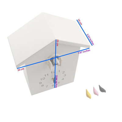 Walplus White Window Wall Clock Cuckoo - 6