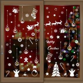 Walplus White Winterland With Baubles Window Clings Rooms Décor