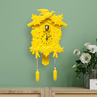 Walplus Yellow Vintage Wall Clock Cuckoo - 3