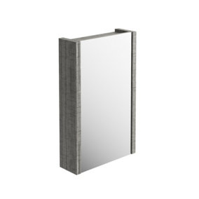 Walter 500mm Single Mirrored Cabinet - Grey Wood