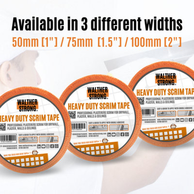 Walther Strong HD Orange Scrim Tape 75mm x 90mtr