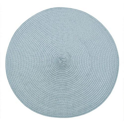 Walton & Co Cornflower Blue Circular Ribbed Placemat