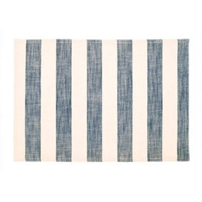 Walton & Co Flint Blue Wide Stripe Set of 2 Placemats